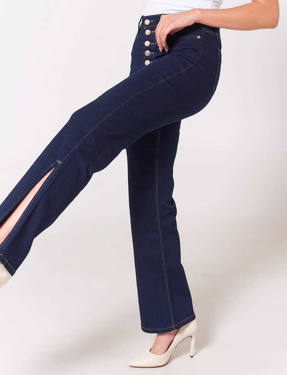 Pantalón Bota Ancha Azul Oscuro