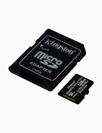 Micro SD con Adaptador 128GB Negro | Kingston