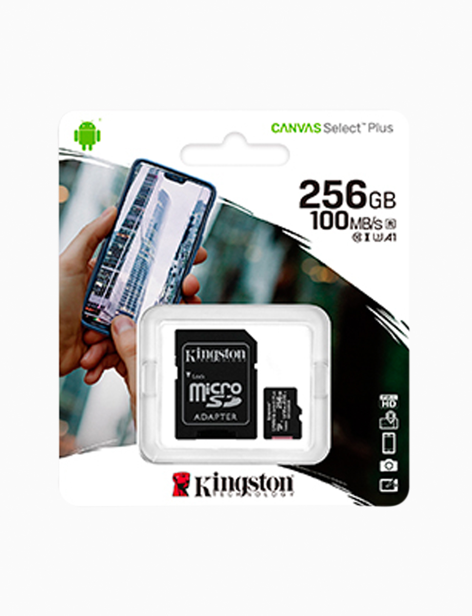 Micro SD con Adaptador 256GB Negro | Kingston