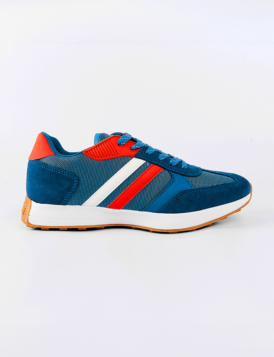 Sneaker con Cordones Azul