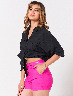 Blusa Negra con Bolsillos Frontales