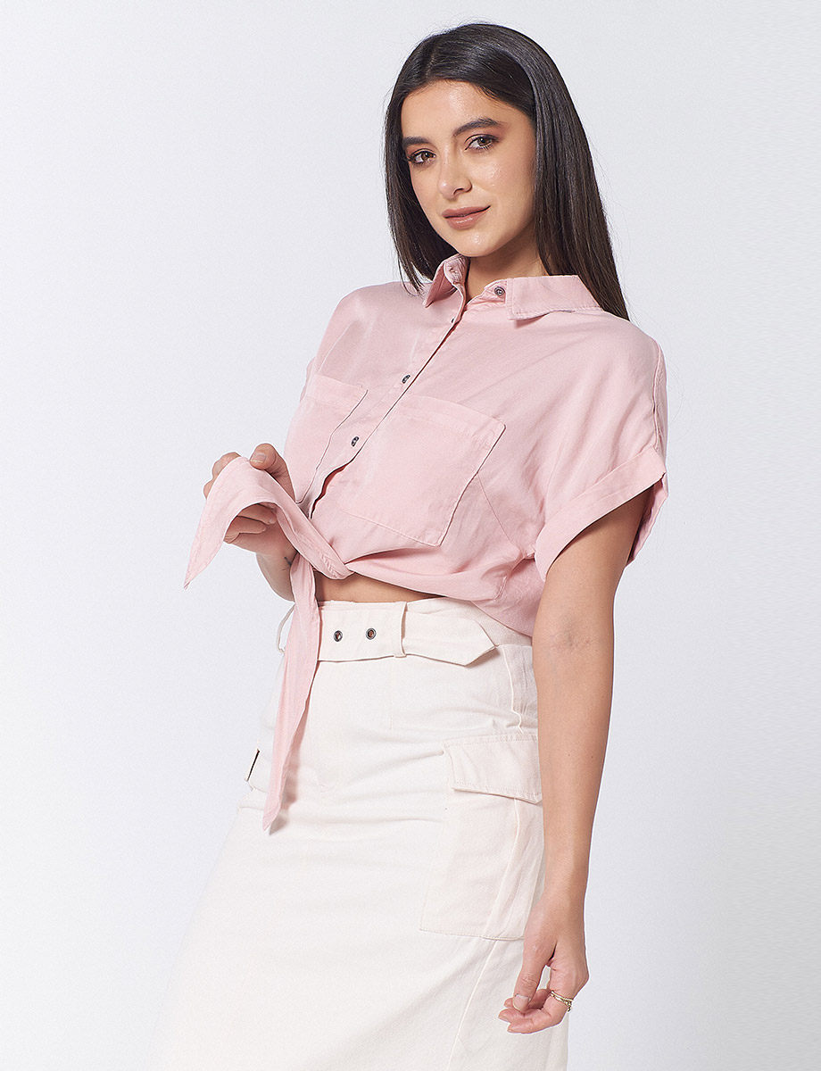 Blusa Amarrada Rosado
