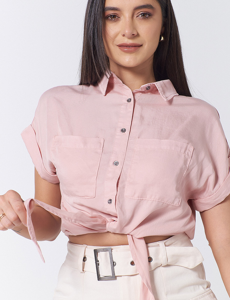 Blusa Amarrada Rosado