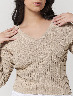 Sweater Cuello V Beige