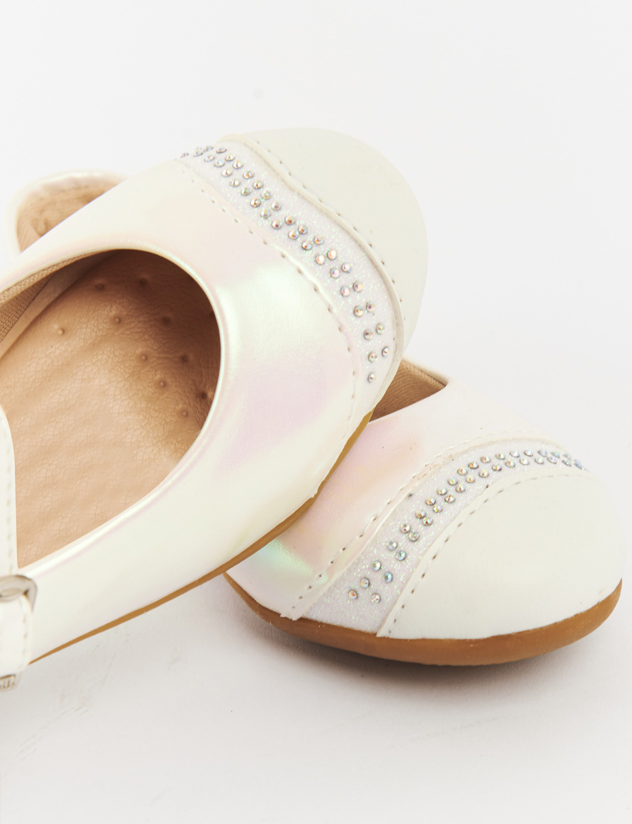 Ballerina Blanca con Apliques