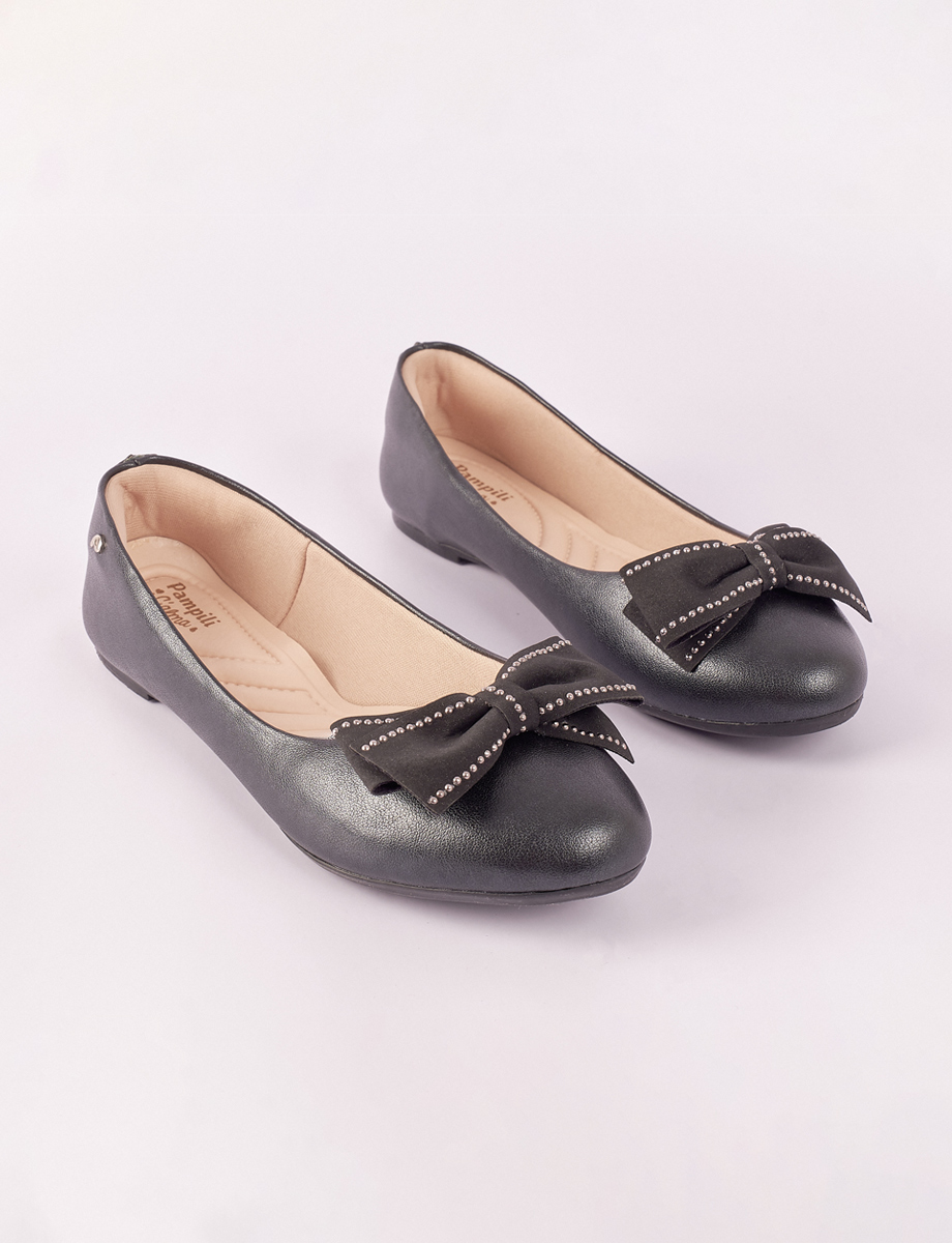 Ballerina Negra con Lazo