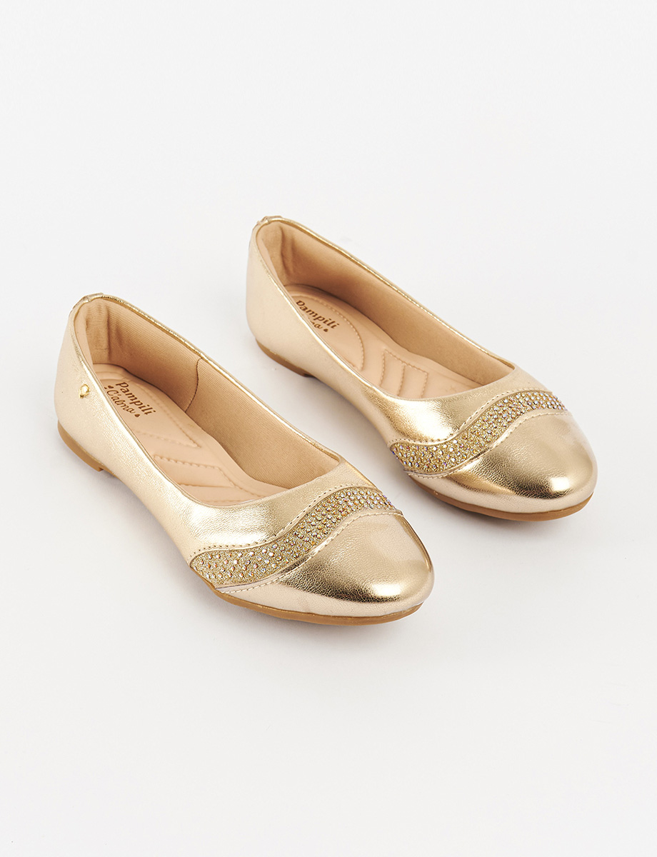 Ballerina Dorada con Aplique