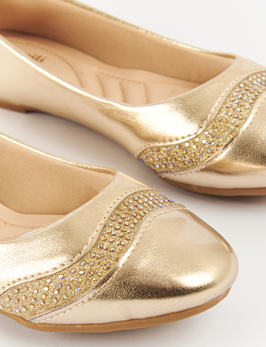 Ballerina Dorada con Aplique