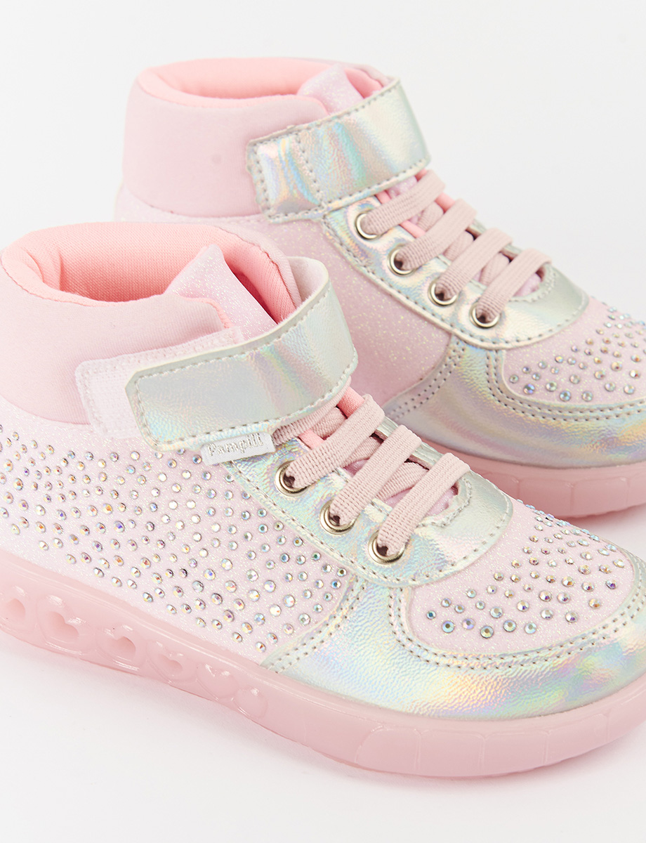 Bota con Apliques Rosado