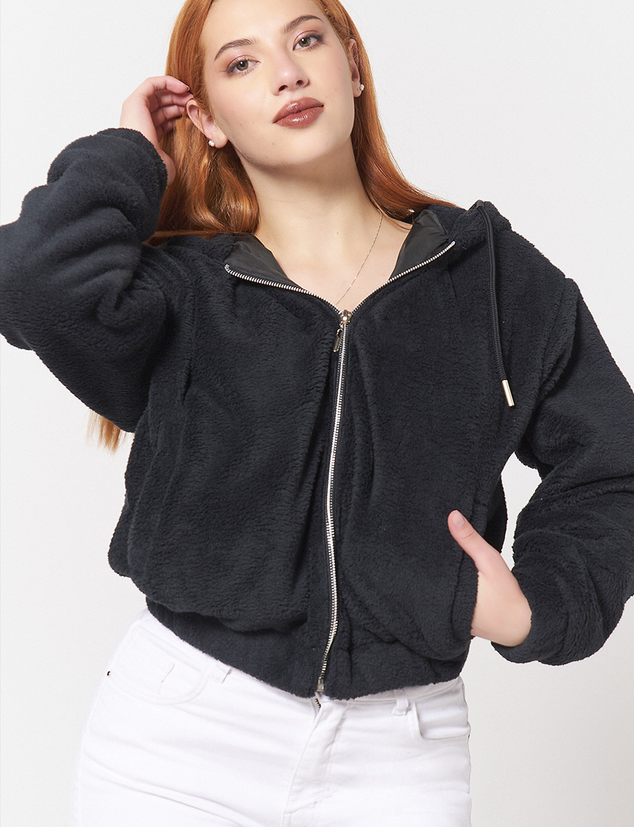 Chaqueta De Peluche Con Capucha Street One Para Mujer - Estampado Animal, Acolchada Y Cálida