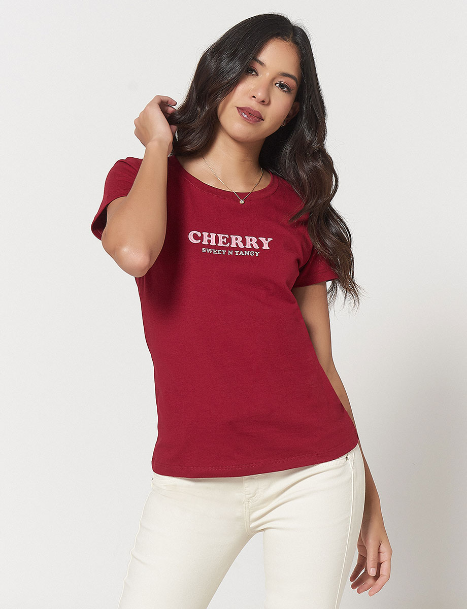 Camiseta Cherry Vino