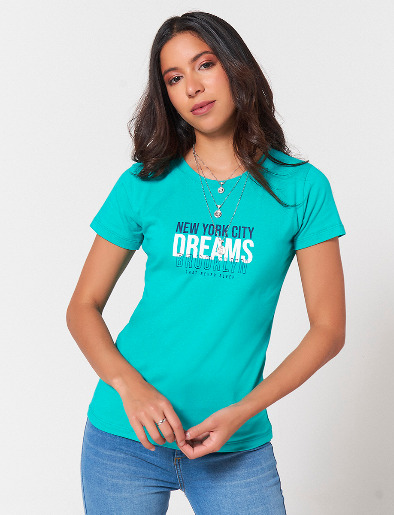 Camiseta Dreams Turquesa
