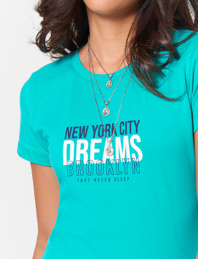 Camiseta Dreams Turquesa