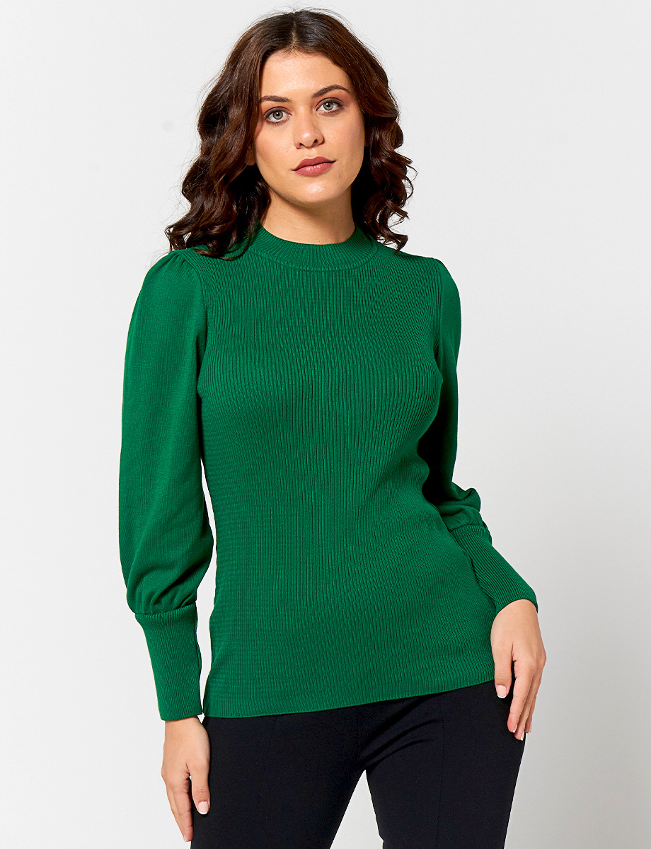 Sweater Acanalado Verde