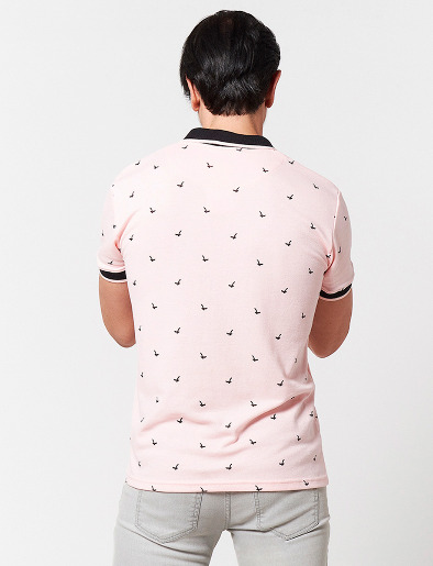 Camiseta Polo Rosa Prints