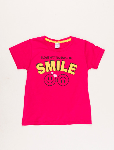 Camiseta Smile Fucsia