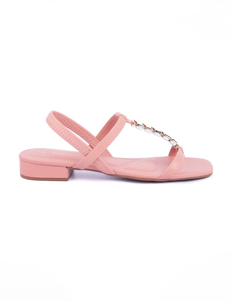 Sandalia Rosada Flat