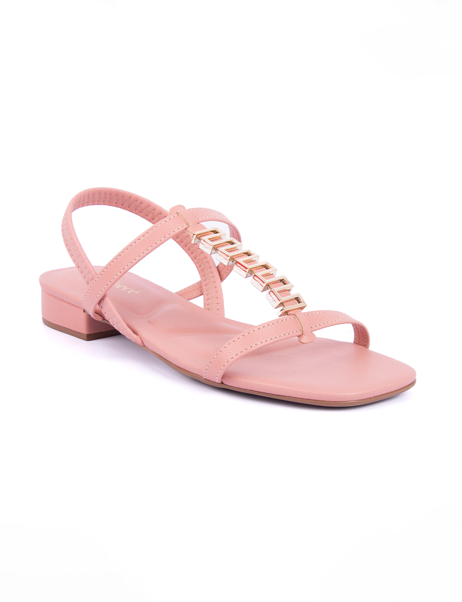 Sandalia Rosada Flat