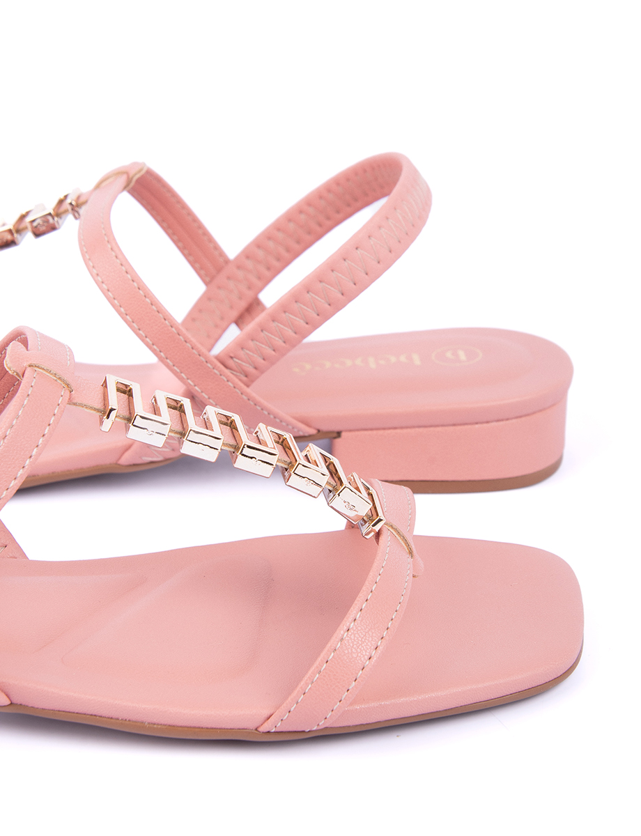 Sandalia Rosada Flat