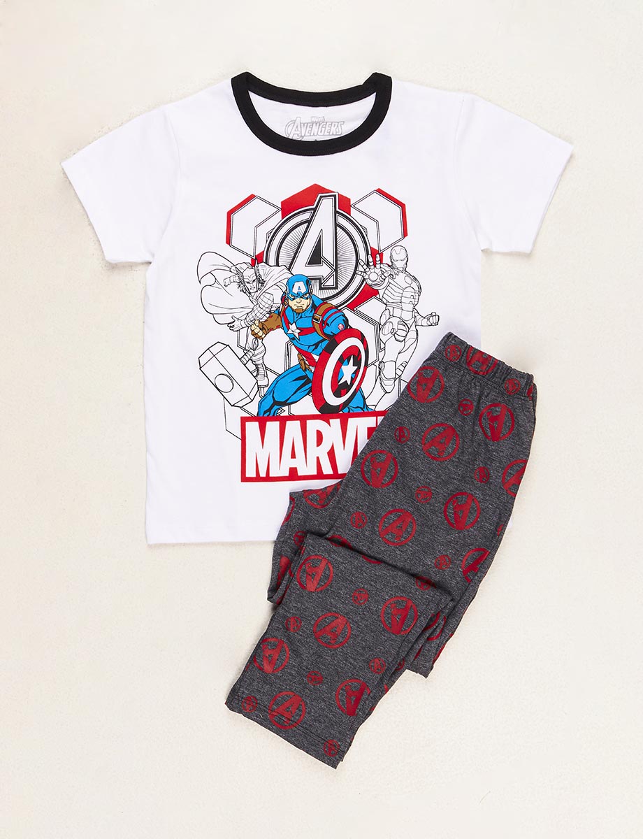 Pijama 2 piezas es Marvel Blanco
