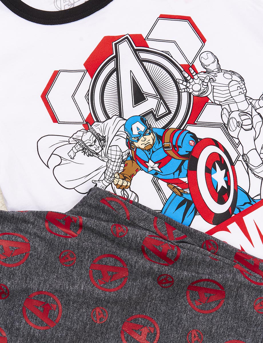 Pijama 2 piezas es Marvel Blanco