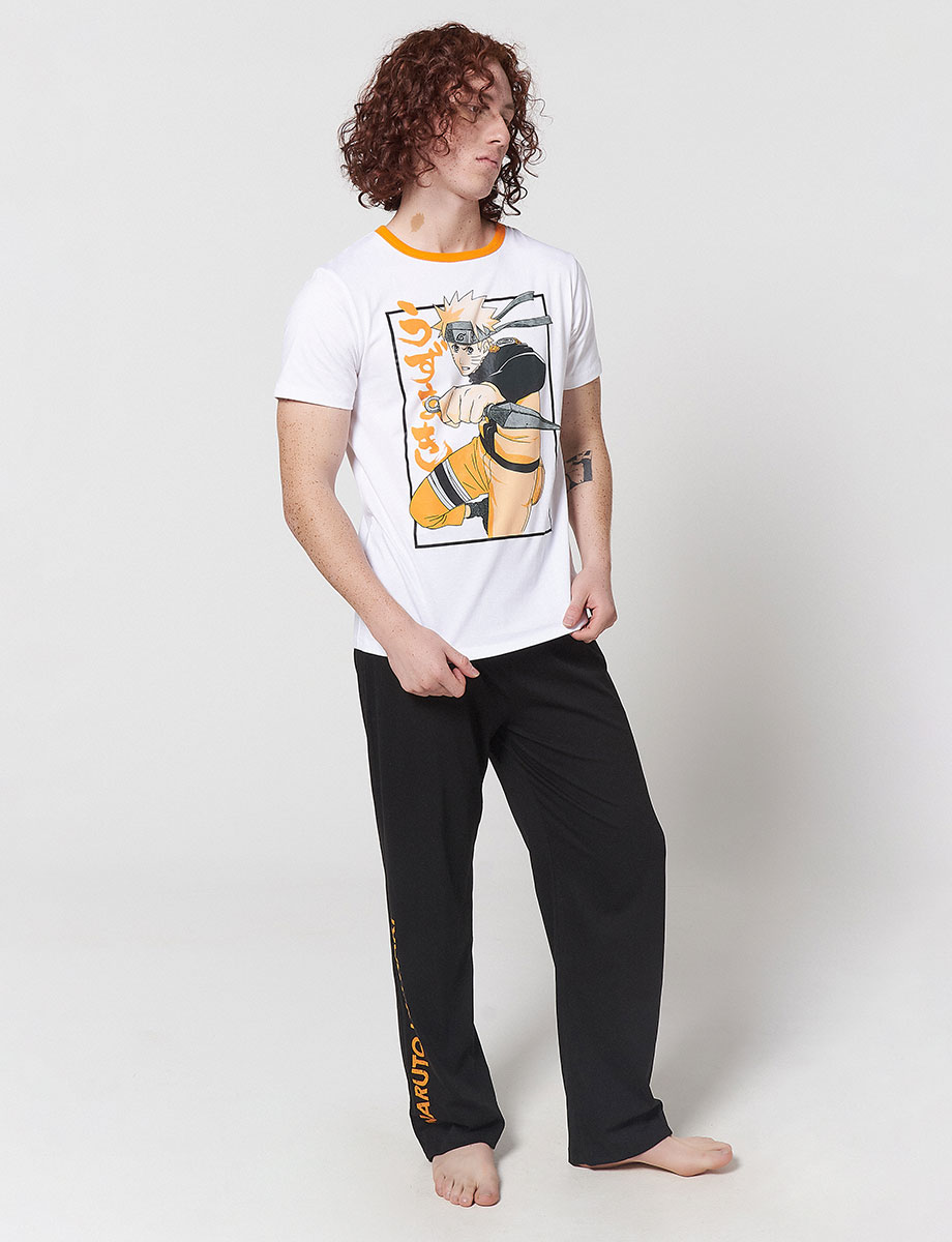 Pijama Camiseta + Pantalón Blanco Naruto