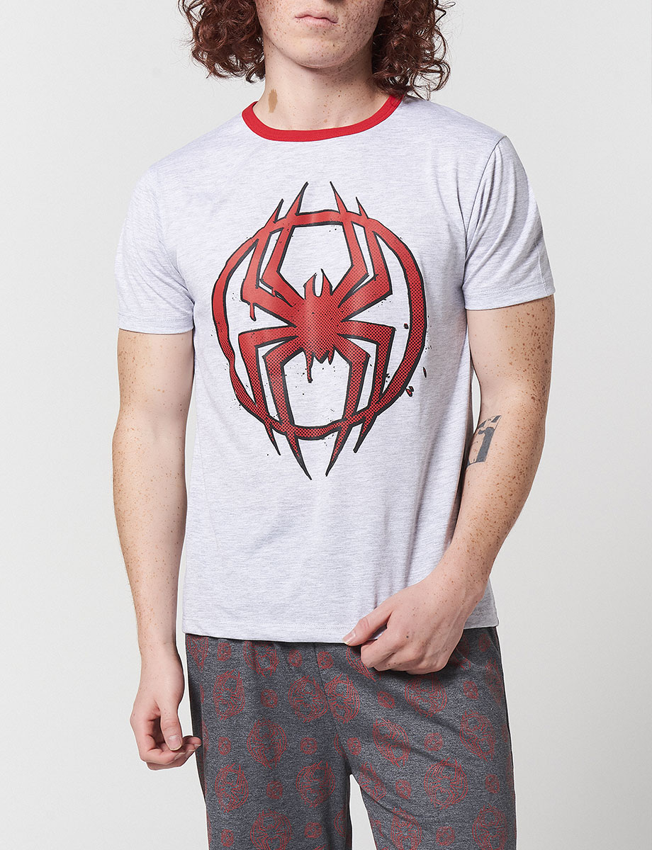 Pijama Camiseta + Pantalón Gris Spiderman