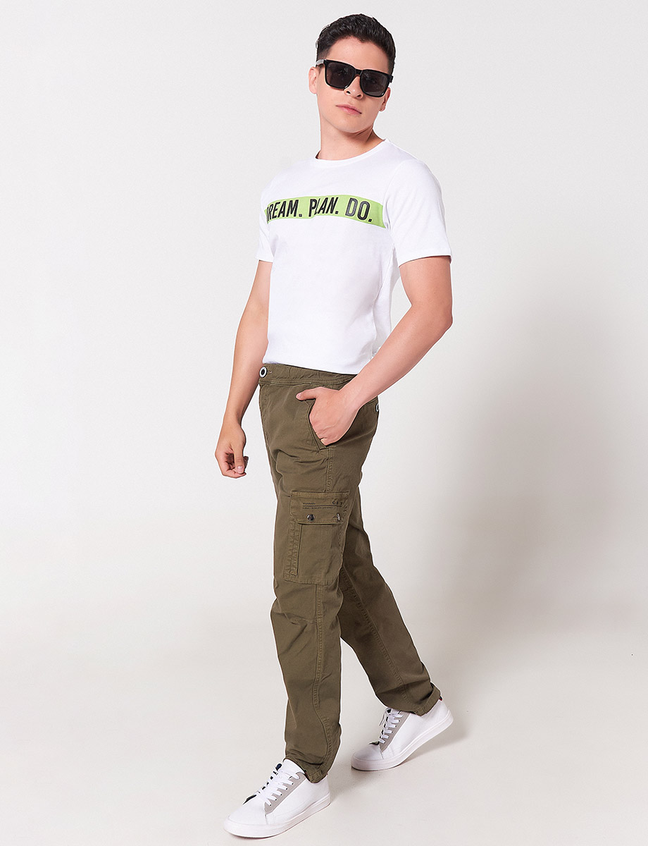 Pantalón Cargo Verde Oliva