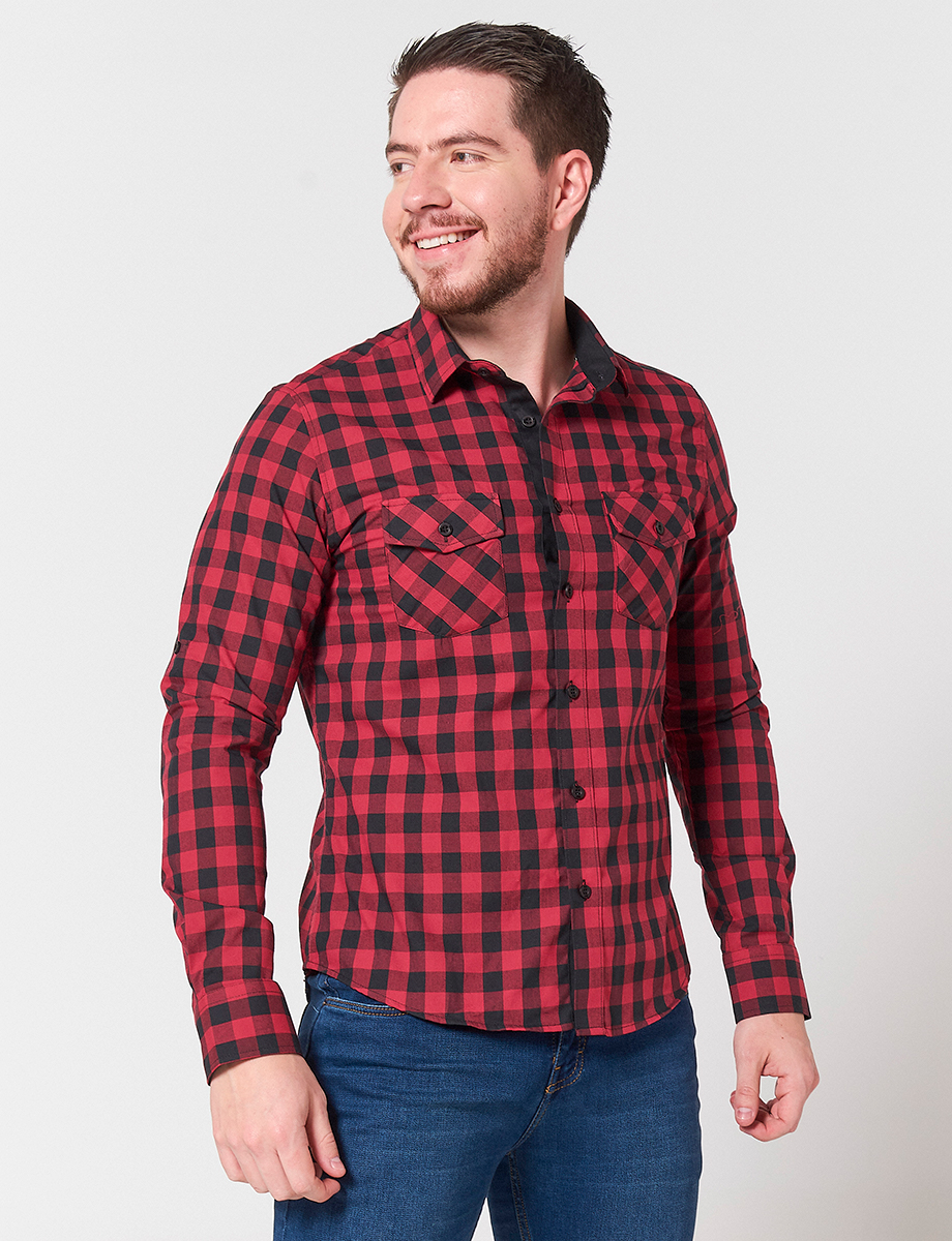 Camisa a Cuadros Rojo/Negro