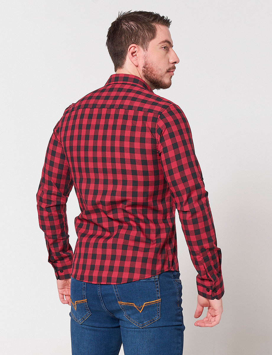 Camisa a Cuadros Rojo/Negro