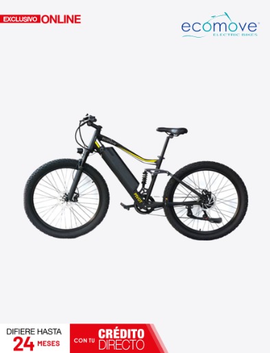 Bicicleta Eléctrica E-Bike Pivot Negro/Amarillo | Ecomove