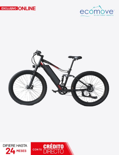 Bicicleta Eléctrica E-Bike Pivot Negro/Rojo | Ecomove