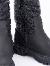 Bota con Cremallera Negra
