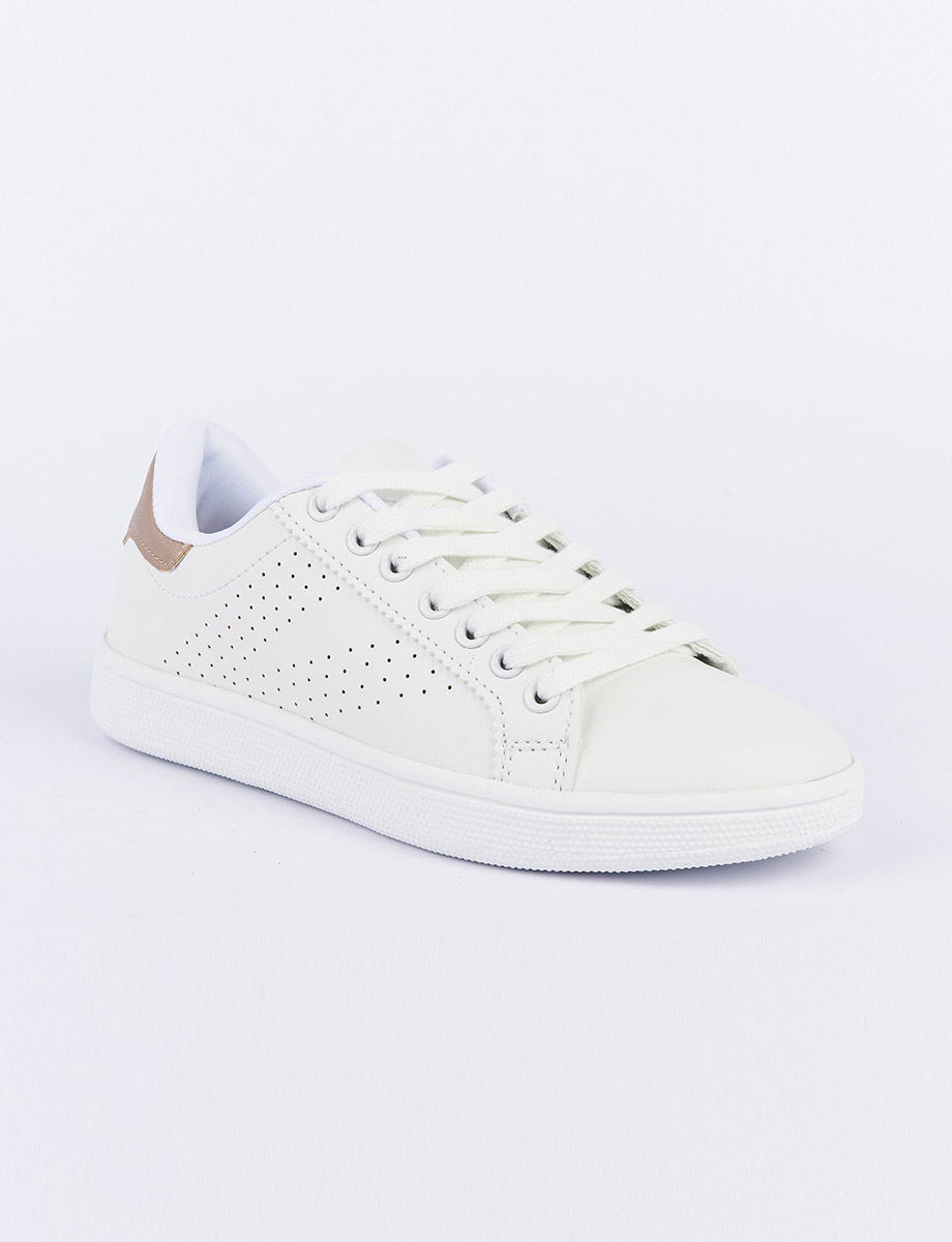 Mocasín Blanco con Cordones