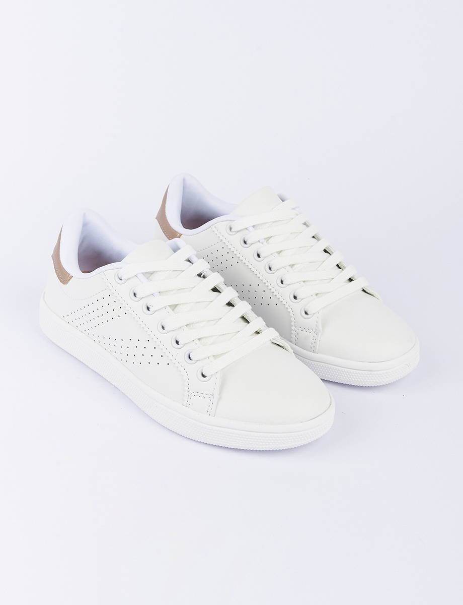 Mocasín Blanco con Cordones