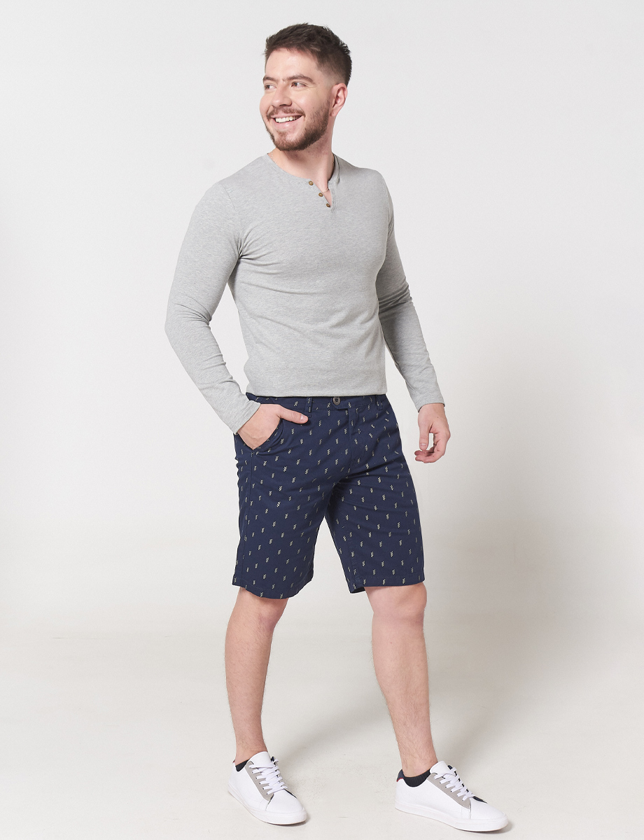 Bermuda Azul Marino con Prints