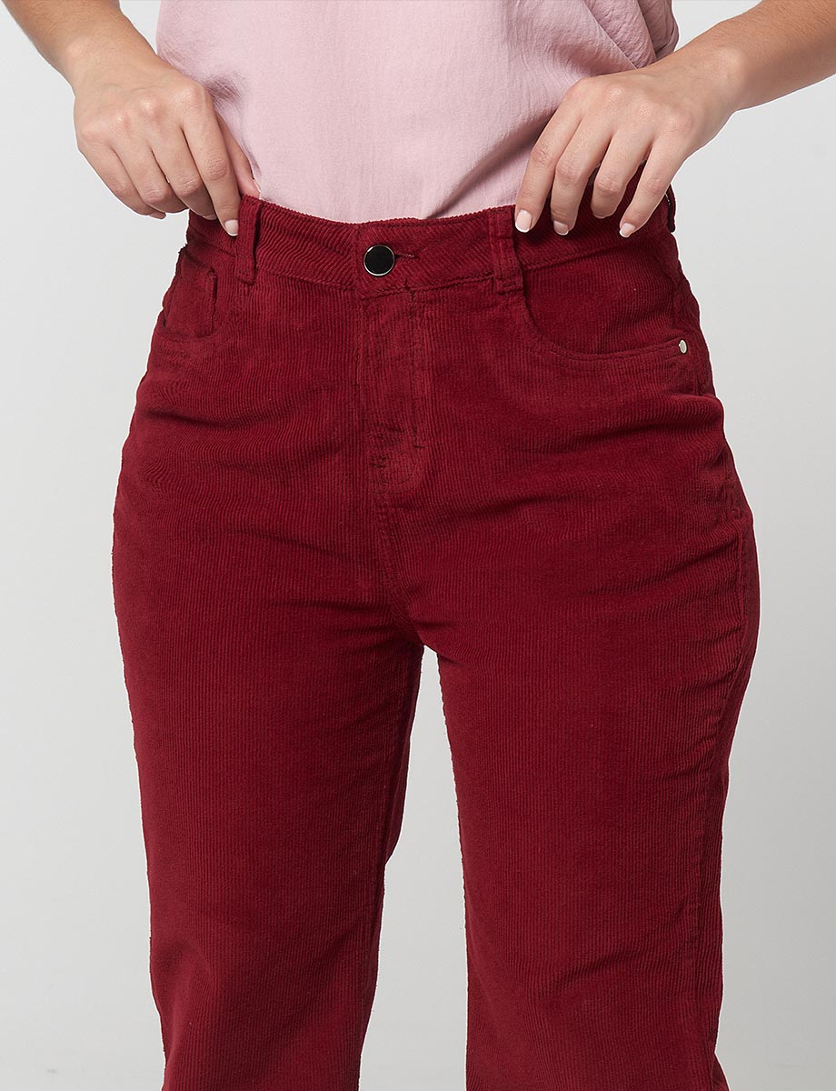 Pantalón Bota Ancha Vino