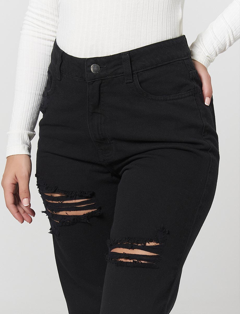 Pantalón Rotos Negro
