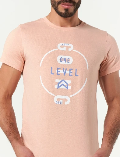 Camiseta One Level Rosado Claro
