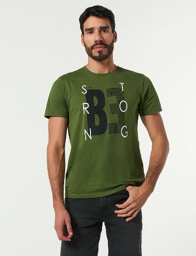 Camiseta Strong Verde Militar
