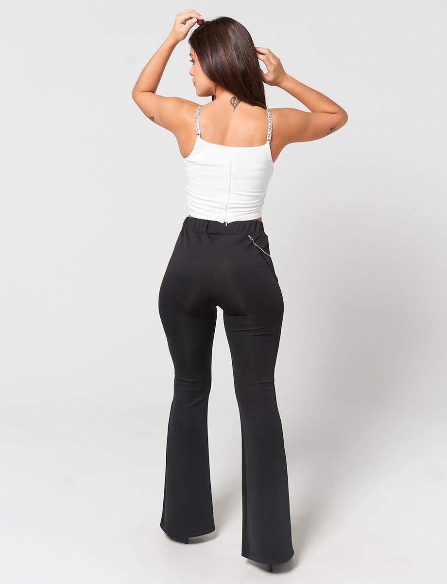 Pantalón Tiro Alto Negro