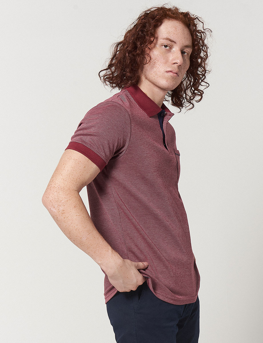 Camiseta Polo Bolsillo Vino