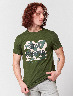Camiseta Estampado Verde Militar