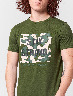 Camiseta Estampado Verde Militar