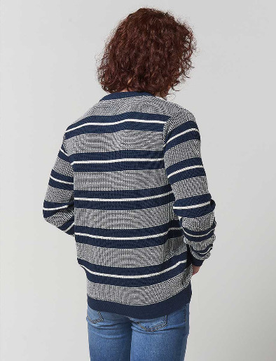 Sweater Rayas Azul Marino