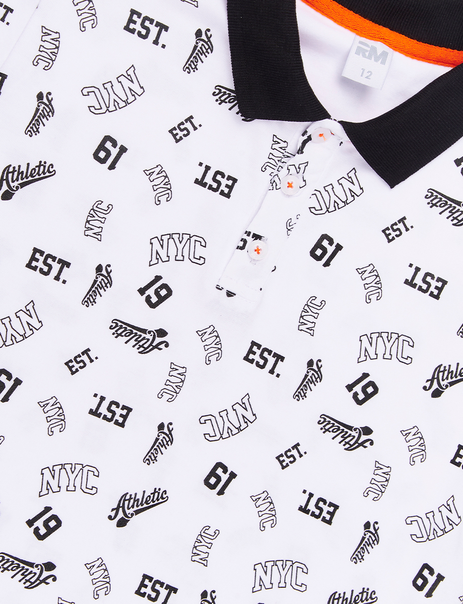 Camiseta Polo Prints Blanco