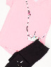 Conjunto Camiseta + Legging Rosado
