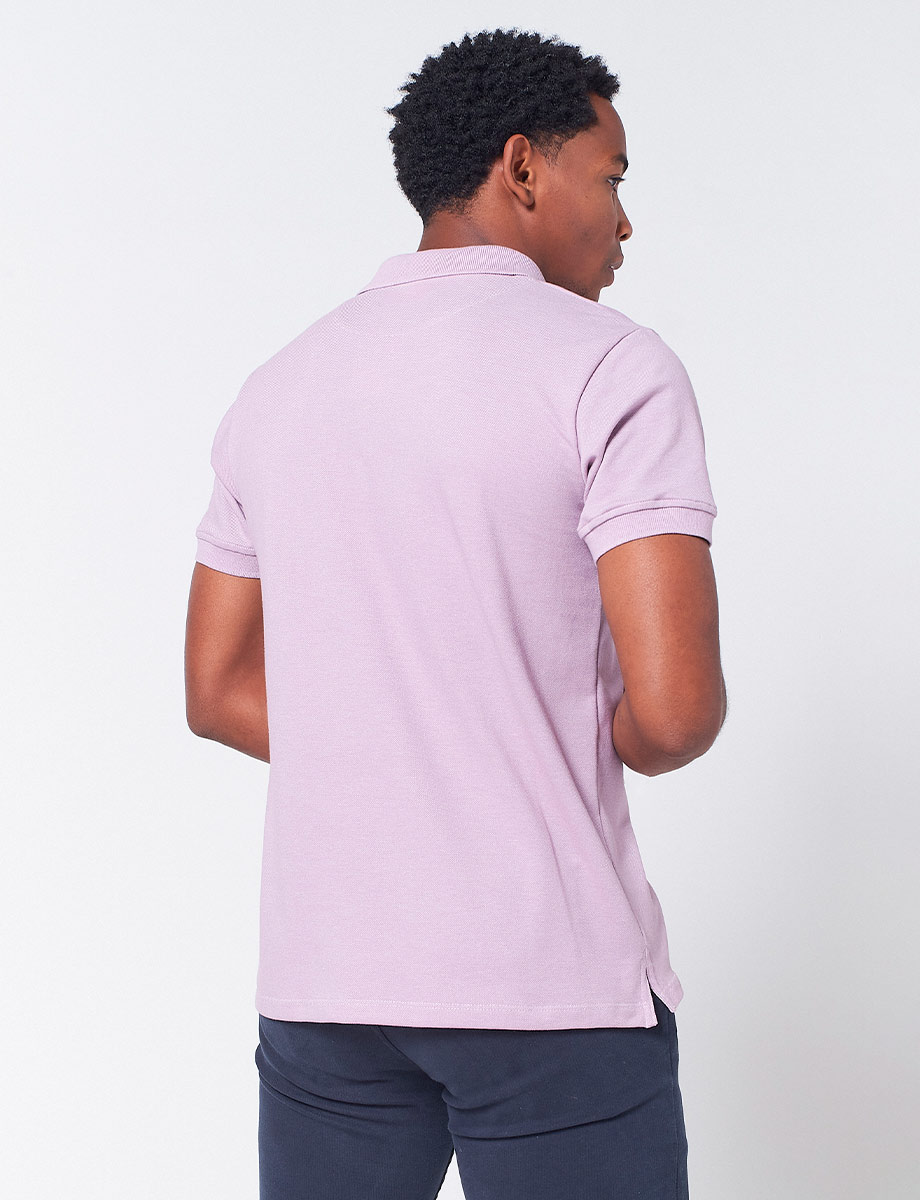 Camiseta Polo Unicolor Lila