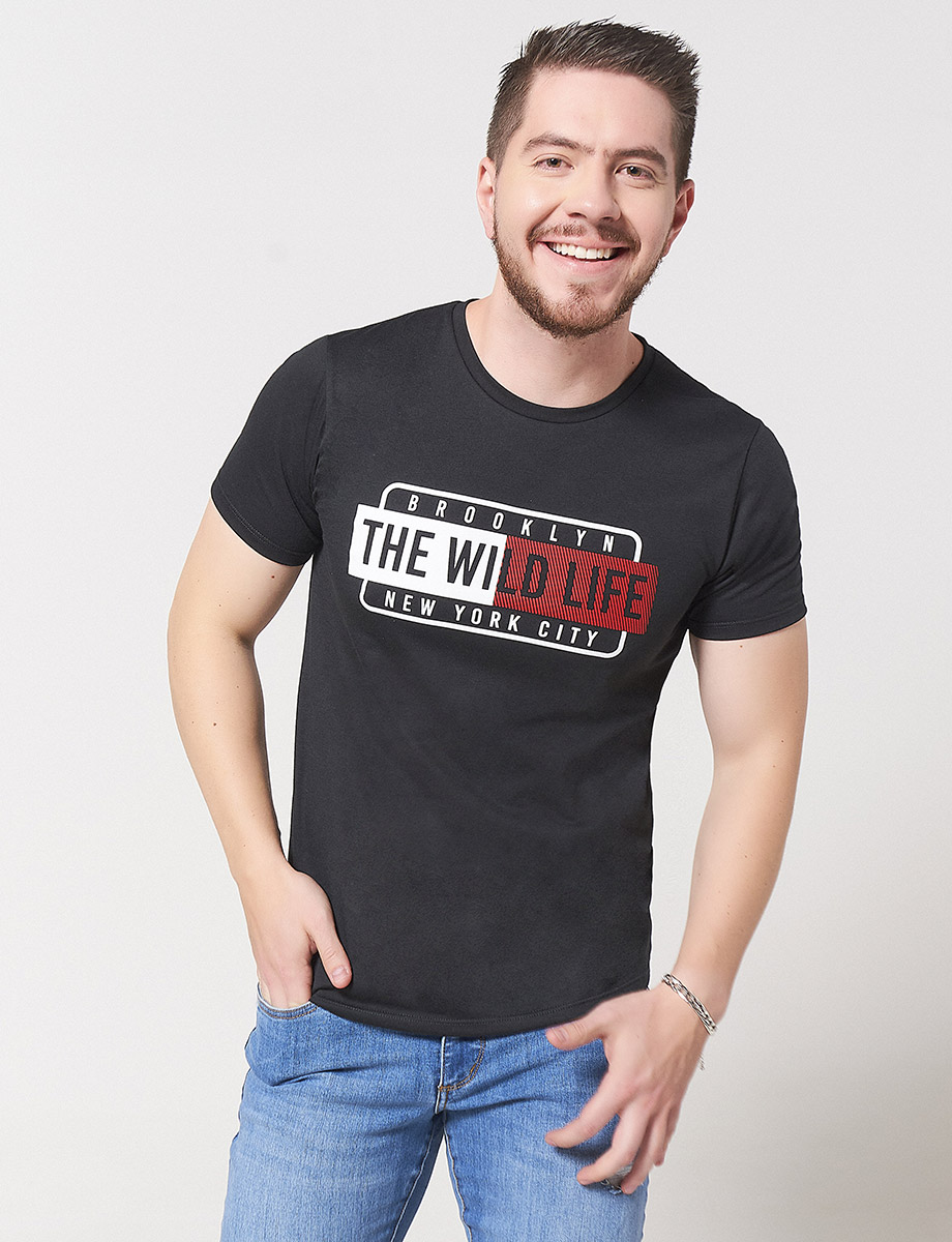 Camiseta Wild Life Negra