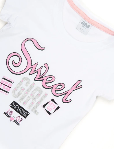 Camiseta Esc Sweet Girl Blanco